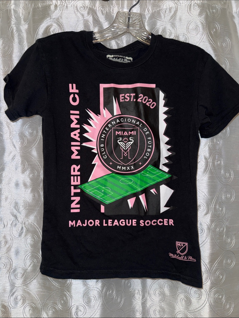 Mitchell & Ness Black Kids MLS Inter Miami CF Graphic Logo Tee Size Small 🔥 G13
